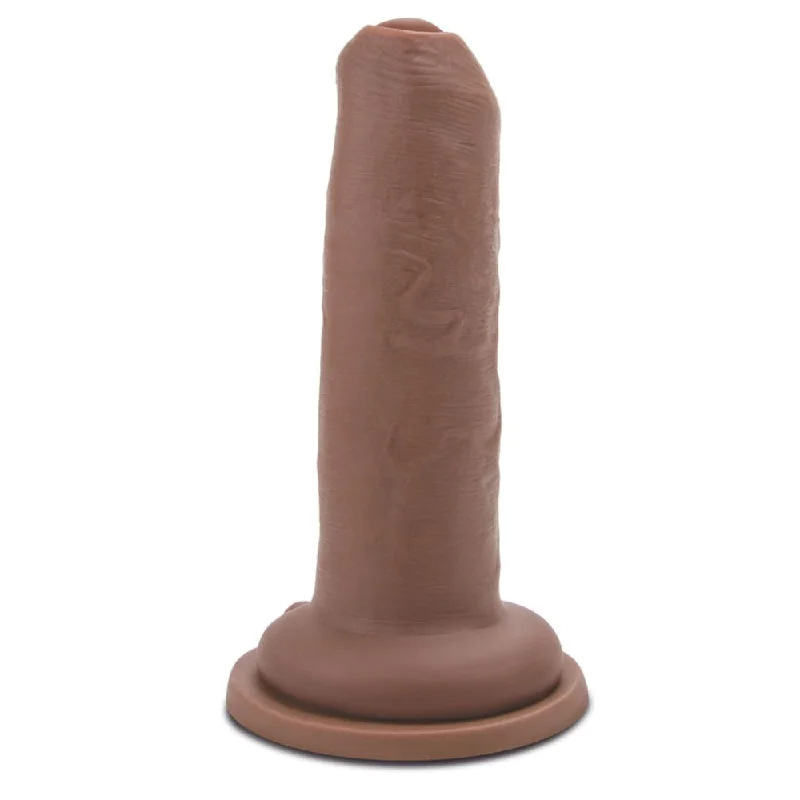 cock ring optimal grip-Ultra Uncut 6.5 Inch Caramel Cock