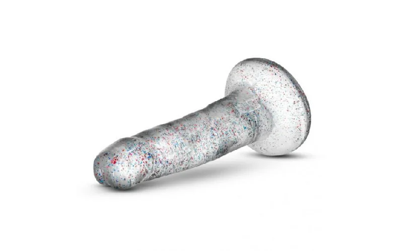 anal toys for starter bliss-Naturally Yours Glitter Dong Clear 5.5in