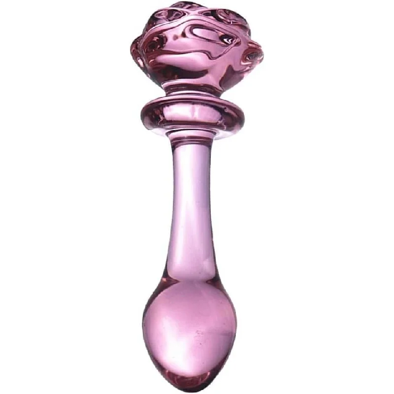 Dildo-clear-The Rose Glass Dildo Butt Plug