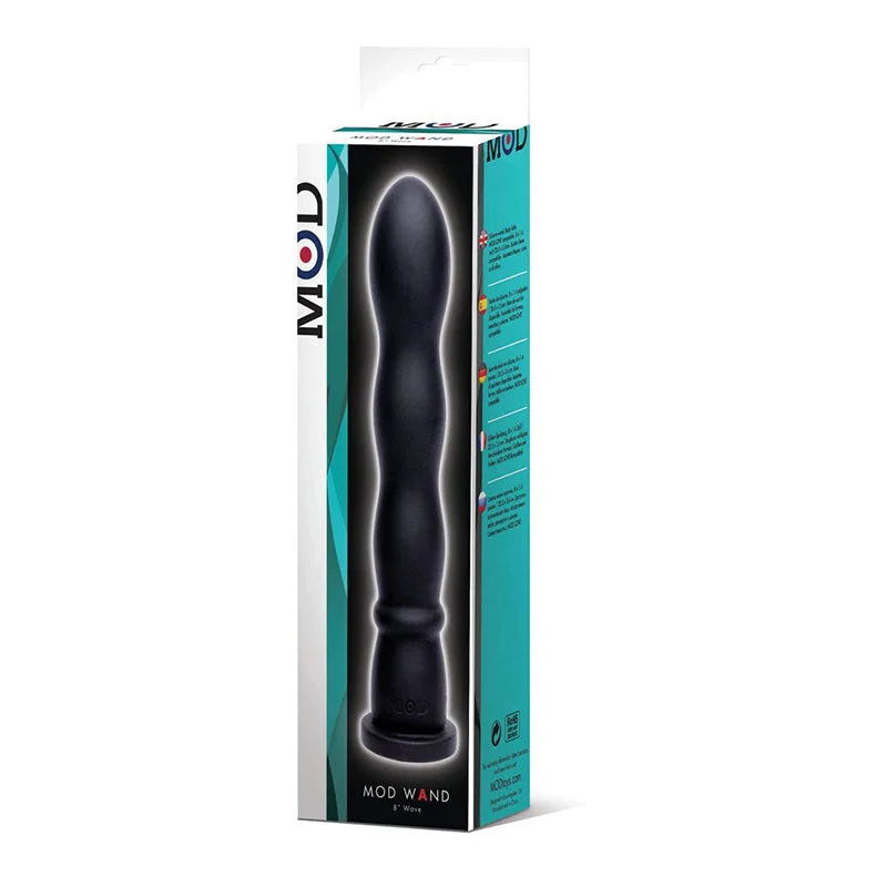 cock ring swift texture-Mod Wand Silicone - Wave - Black