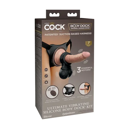 cock ring rugged grip-King Cock Elite Ultimate Vibrating Silicone Body Dock Kit w/Remote