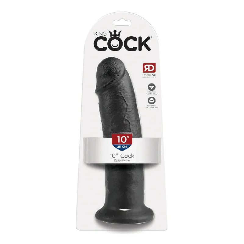 cock ring plush texture-King Cock 10" Cock Black