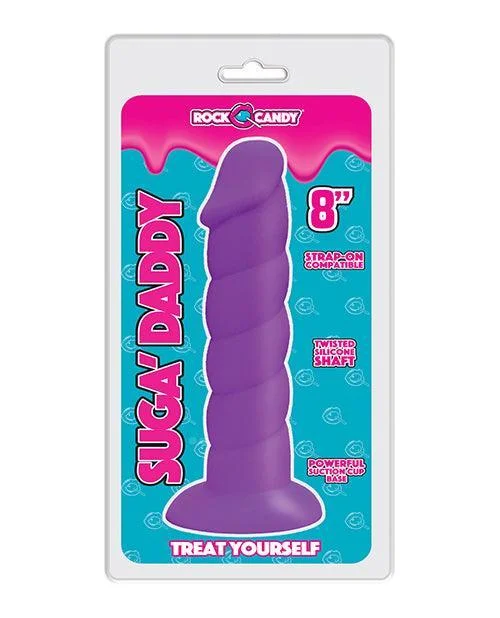 Dildo-pungent-Rock Candy Suga Daddy 8" Silicone Dildo