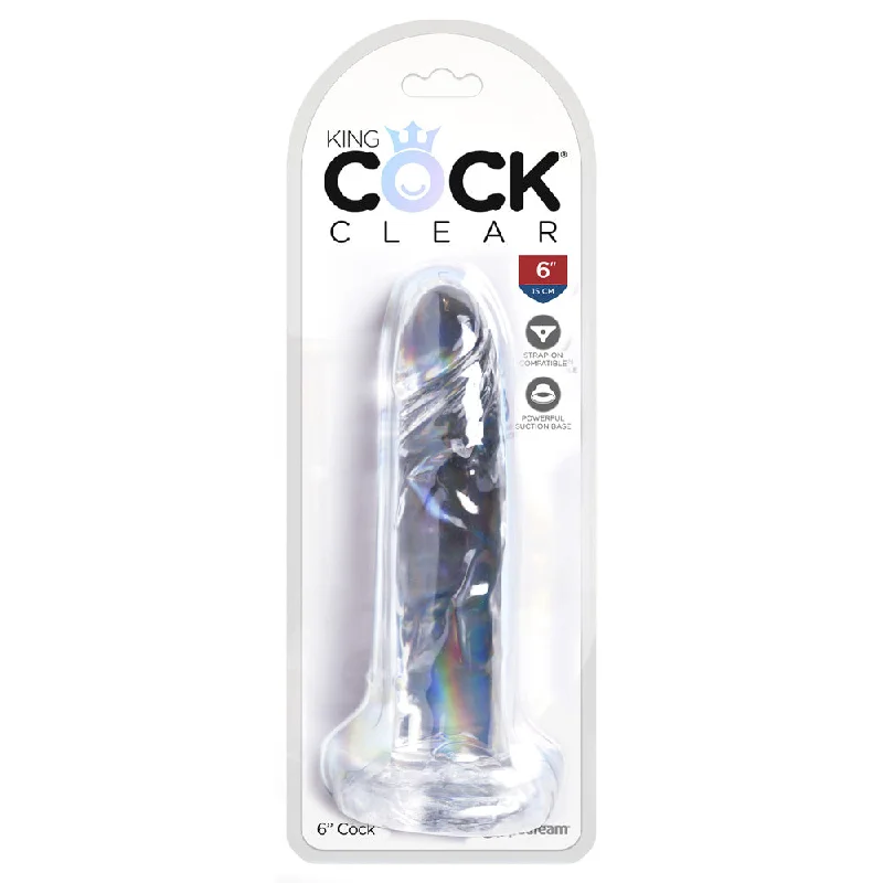 cock ring trendy feel-King Cock Clear 6" Cock