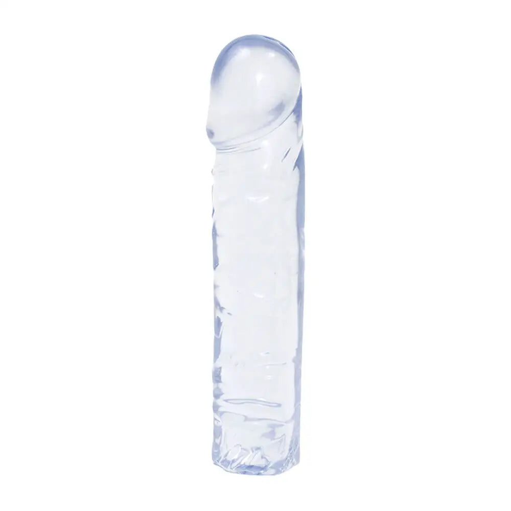 Penis-lustrous-8-inch Doc Johnson Clear Realistic Dildo with Veined Detail