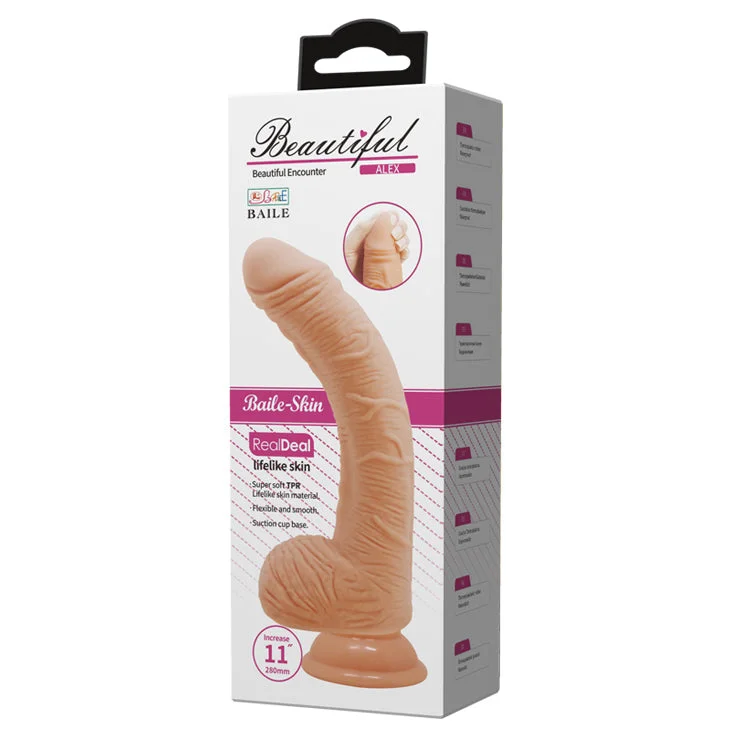 penis-health-for-middle-age-Alex - 11" G Spot Curved Dildo - Flesh