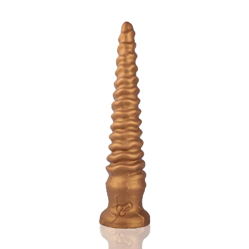 anal toys for bedroom adventures-Dragon Tower - Long Anal Plug - Ribbed Dildo