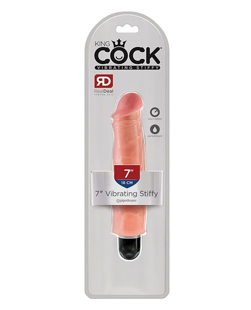 cock ring tight comfort-King Cock 7" Vibrating Stiffy - Flesh