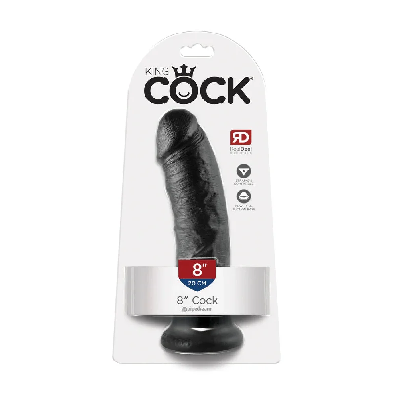 cock ring muted style-King Cock 8" Cock Black