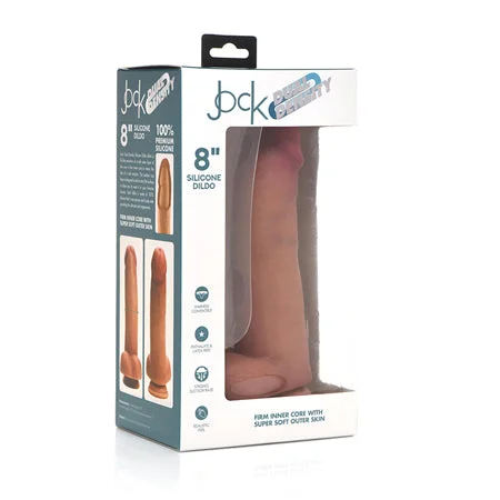 penis-infection-home-treatments-Curve Toys Jock Dual Density 8 in. Silicone Dildo with Balls & Suction Cup Light