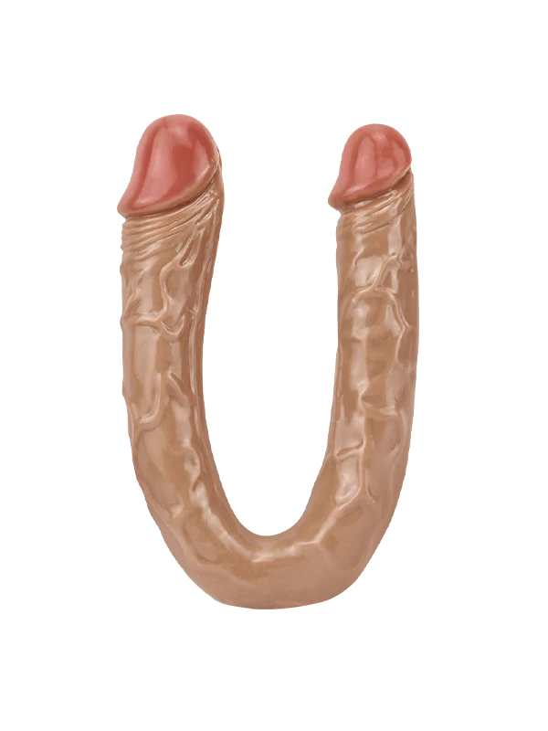 Penis-freckled-PVC Large Flexible Double Head Dildo CHARON