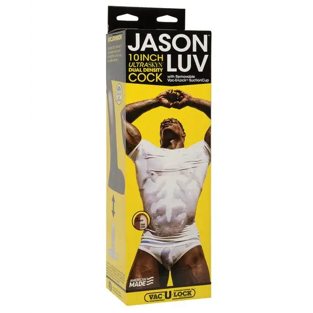 cock ring elite style-Jason Luv 10" Ultraskyn Cock W/removable Vac-u-lock Suction Cup - Chocolate