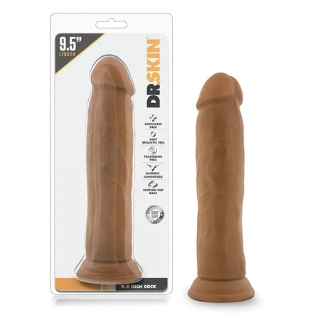 penis-hygiene-solutions-natural-Blush Dr. Skin Realistic 9.5 in. Dildo with Suction Cup Tan