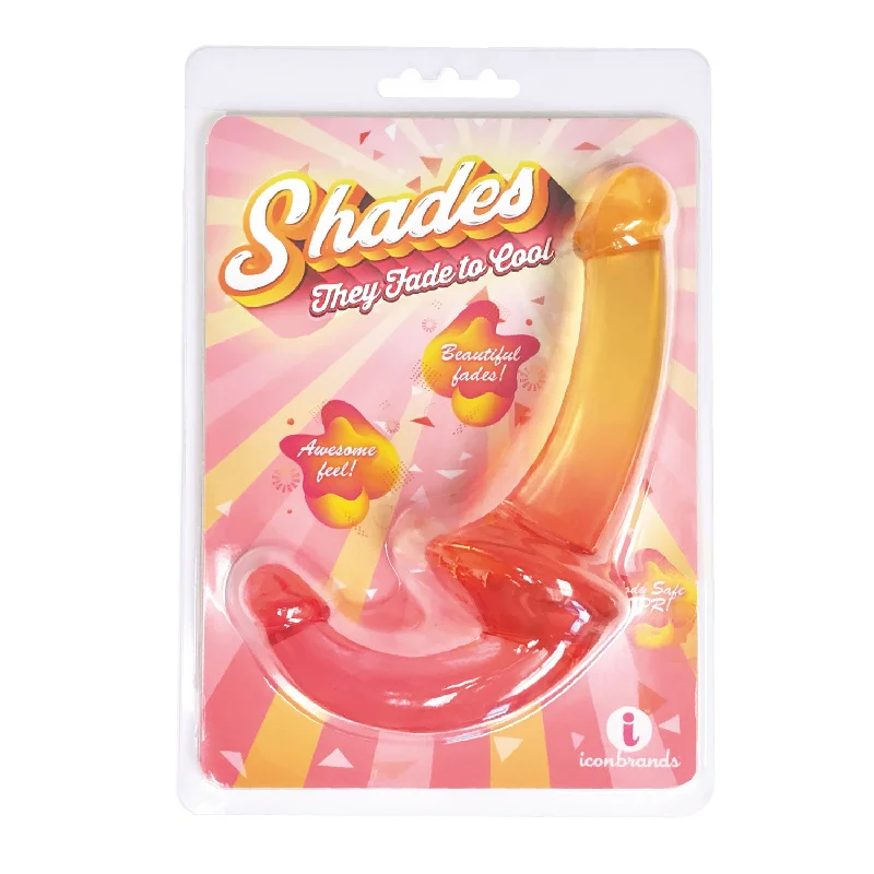 penis-hygiene-products-natural-Shades - 9.5 Inch Strapless Double Dong - Pink to Orange