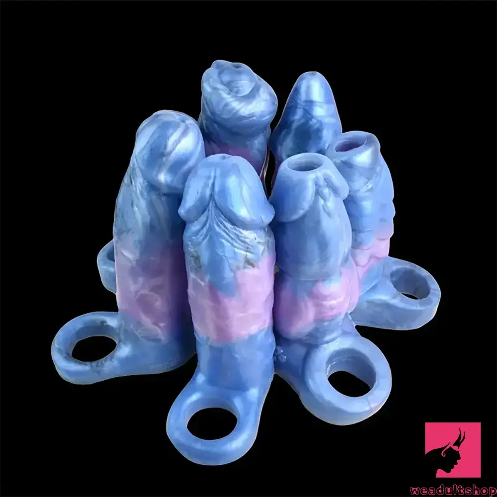 cock ring dynamic grip-Multiple Lengths Fantasy Silicone Soft Cock Sleeve With Anti-drop Ring