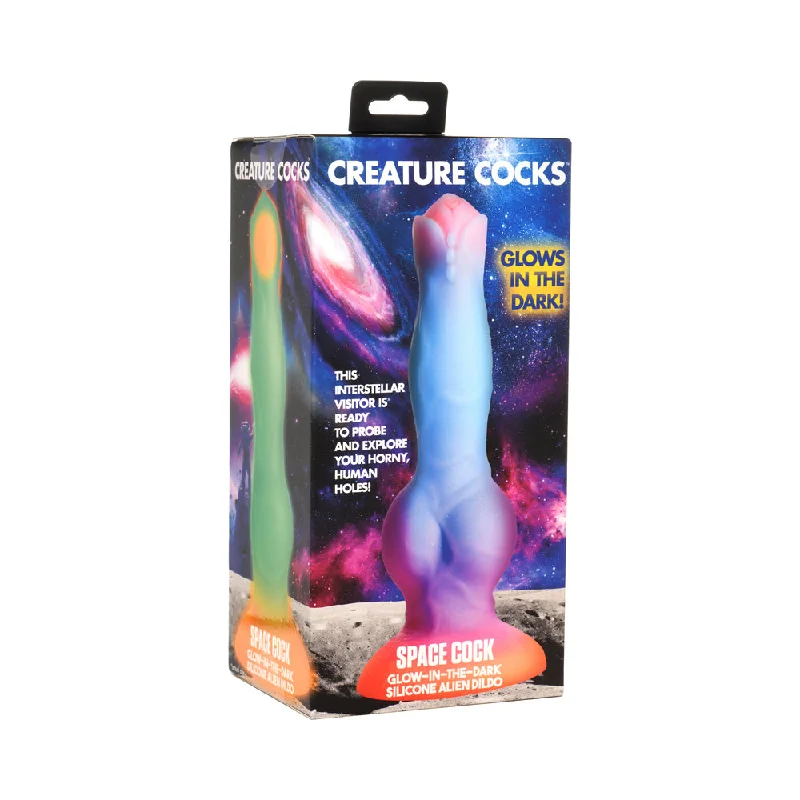 penis-rash-prevention-steps-Creature Cocks Space Cock Glow-in-the-Dark Silicone Alien Dildo