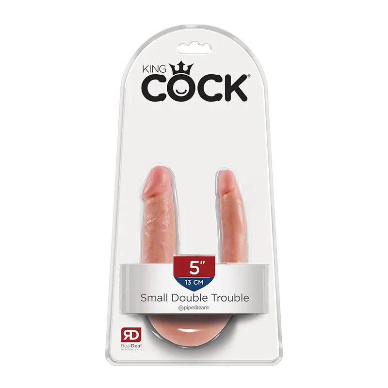 Dildo-primal-U Shaped Double Trouble Small Dildo - Beige