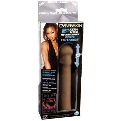 penis-odor-elimination-methods-Cyber Skin 2-inch  Thick Transformer Penis Extension - Cinnamon