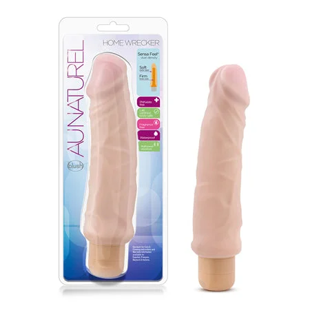 penis-exercise-programs-online-Blush Au Naturel Home Wrecker 9.5 in. Dual Density Vibrating Dildo Beige