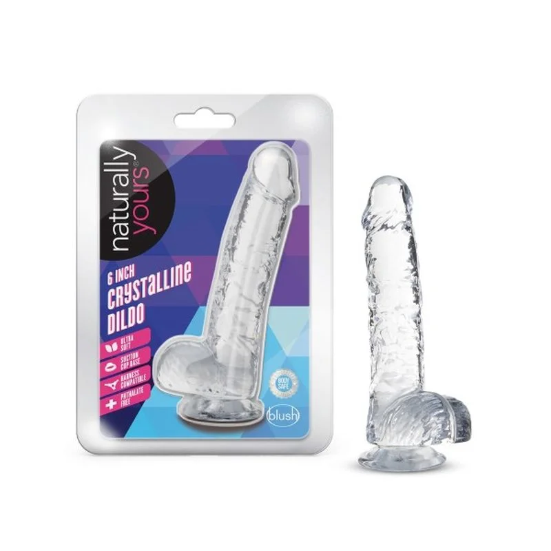 penis-enhancement-myths-revealed-Naturally Yours - 6" Crystaline Dildo - Diamond