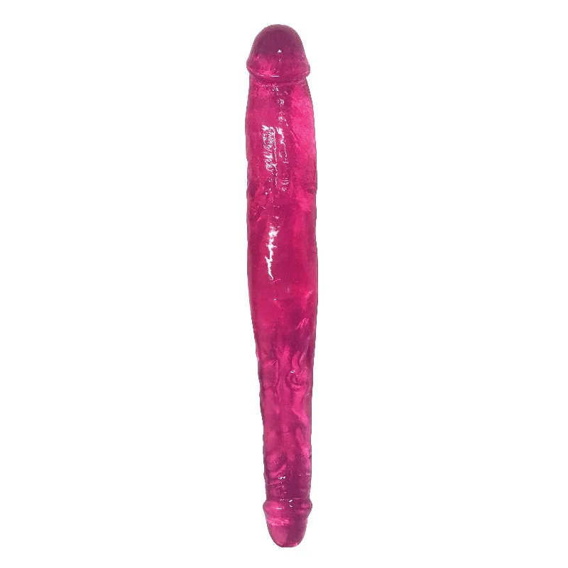 Dildo-embossed-Lollicock Sweet Slim Stick Double Dildo - Pink