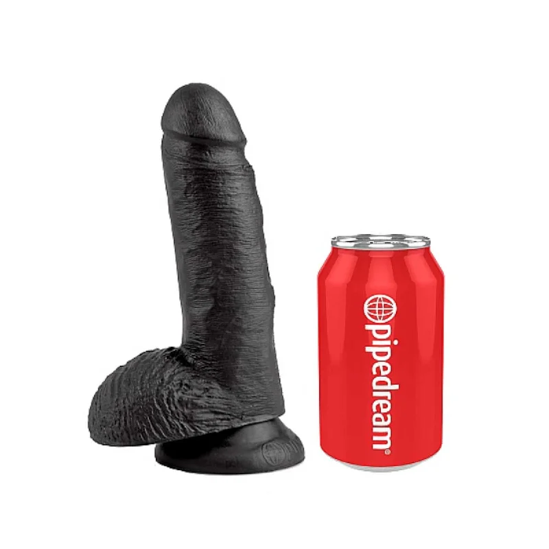 cock ring power design-Pipedream King Cock 7 Inch Cock with Balls Black